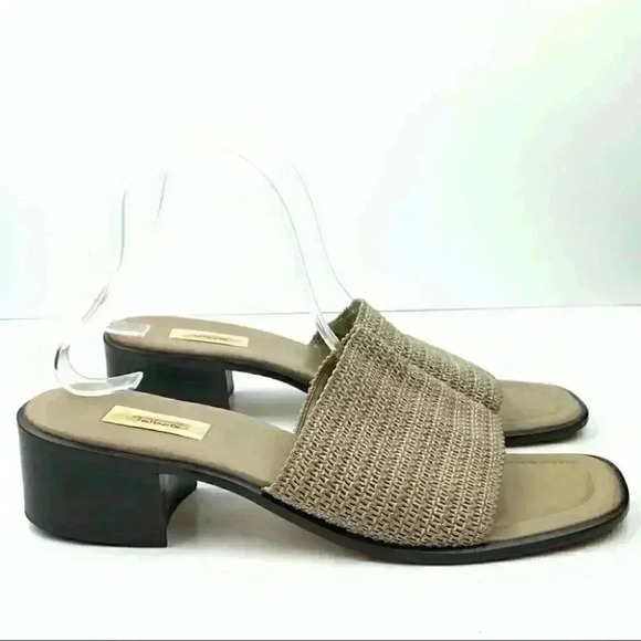 Talbots womens sandals 11 taupe 80s 90s vintage square toe slides coastal granny - Picture 13 of 13